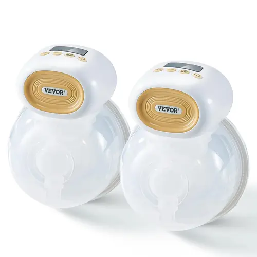 【Back to School】VEVOR Electronic Nursing Pump, Wearable Wireless Rechargeable Hands-Free Pumping Device, 4 Modes & 12 Adjustable Levels, 300mmHg Strong Suction, Ultra-Quiet Portable with LED Display, 24mm Insert/28mm Flange