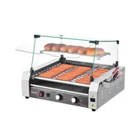 【Summerfinds】VEVOR Electric 30 Hot Dog 11 Roller Commercial Grill Cooker Machine Cover 1600W