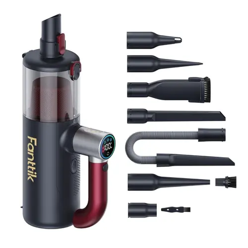 Fanttik Cruise V11 APEX Cordless Handheld Vacuum Cleaner (Dust Suction Machine) - 4-in-1 Blow+Inflate, 145W Brushless Motor, 180° Rotatable Handle, LED Touch Display, 3 Runtime Modes, Rechargeable 2500mAh, 300ml, Home & Car Daily Cleaning for Small Jobs,,