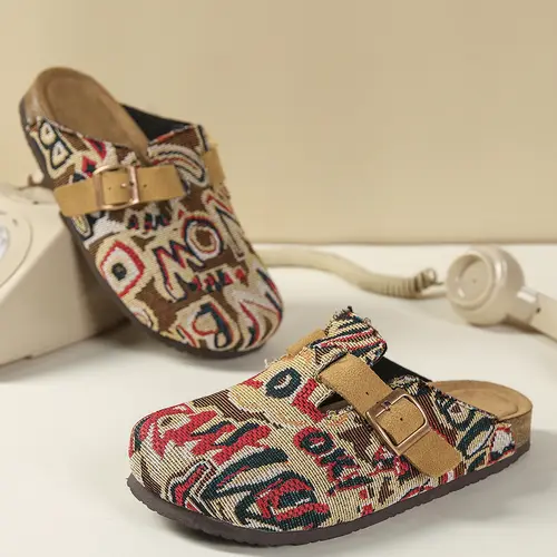Unisex One-Step Slip-On Soft Clogs, Slip On Mules, Soft Soled Mules, Arch Support EVA Sole, Boho Style, Comfortable Casual Shoes, Perfect Gift, Ideal for Outdoor Parties, Casual Beach Shoes