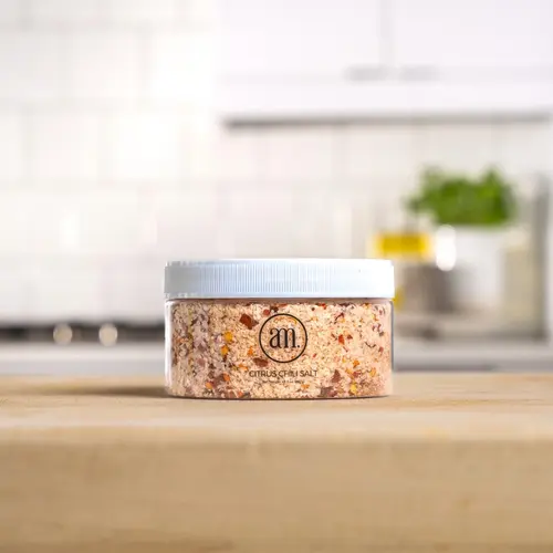 a m. Salt Citrus Chili Salt – Gourmet Chili Lime Sea Salt Seasoning for Fish, Chicken & Veggies | Spicy Citrus Finishing Salt | No MSG, Sugar-Free