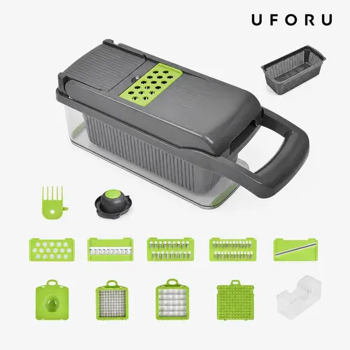 UFORU Reusable Multi-Use ABS Plastic Vegetable Cutter - Sustainable Time-Saver Kitchen Slicer, Portable Utensil for Effortless Chopping, Meal Prep of Fruits and Cheese