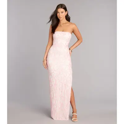 Alexis Sequin Column Formal Dress