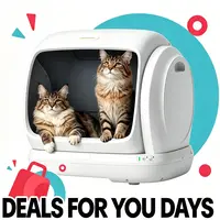 Meowant SC09 Modern Smart Automatic Large Self-Cleaning Cat Litter Box (Single Unit Pack) - 106L Extra-Large Space, APP Control, Odor Removal, Anti-Pinch Design, Easy Installation, Low Entry Height, Silicone Pads, Adapter, for Traveling & Multiple Cats,so