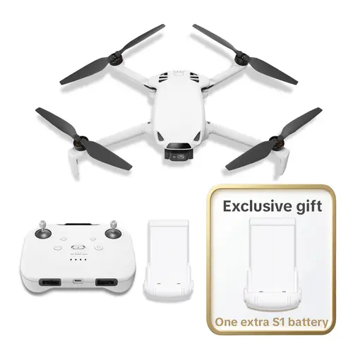 Skyrover S1 Mini Portable Aerial Photography Self Flying Remote Control Drone (Under 249g) with Free Lexar 256GB Professional MicroSD Card, Extra Battery, 4K/60fps Camera, 3-Axis Gimbal Stabilization, 40-Min Flight Time & Accessories (S1-5),sohochic