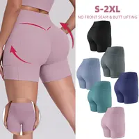 【Fast 3-Day Delivery】1/3/4/6-PACK NO FRONT SEAM & BUTT LIFTING SHORTS with Pockets S-2XL - 2026 New Women's High Waist Tummy Control 5'' Shorts with 1'' Elastic Waistband Yoga Wear Fitness Yoga Gym Activewear