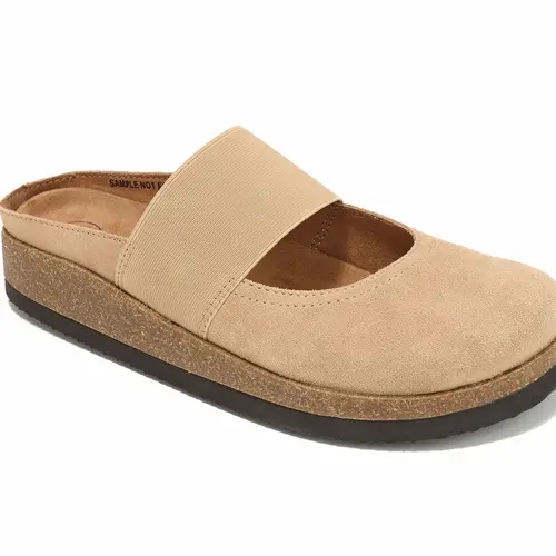 White Mountain Leather Slip-On Clogs - Bassi