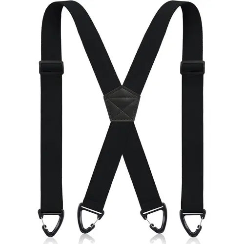 KPQLQ 1.5-Inch X-Back Hidden Suspenders with Hidden Clip, Heavy-Duty Under-Clothing Work Wear Tuxedo Accessories for Adults (120x3.8cm)