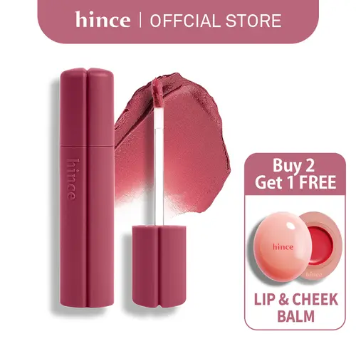 [hince Official] Nu Blur Tint - Creamy Soft Matte Lip Tint for a Flawless Makeup Look & Perfect Pout, Soft-Focus Blur Finish, Airy Whipped Mousse Texture, Smooth Blend & Buildable Shades, Korean Lip Stain, Non-Drying Long Lasting Makeup Color | Free Gift