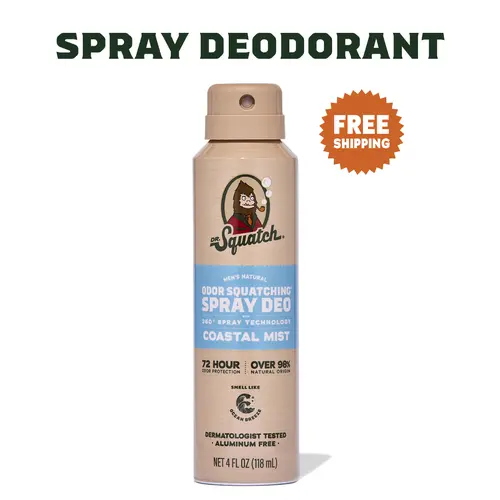 Dr. Squatch Spray Natural Deodorant - Body Care for Men
