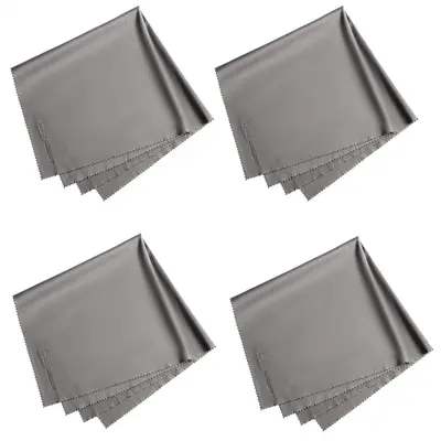 K&F Concept 4-Pack 16x16in Reusable Extra Large Microfiber Cleaning Cloths - Gift-Worthy for Electronics, Camera Lenses, Tablets, Gray, Tablet