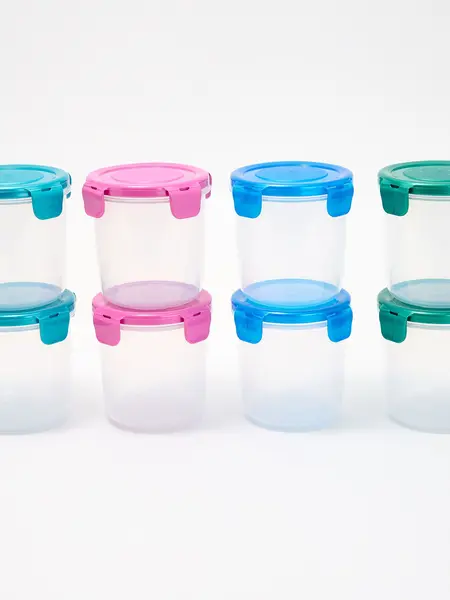 LocknLock Set of 8 Multi-Color Mini Tall Canisters