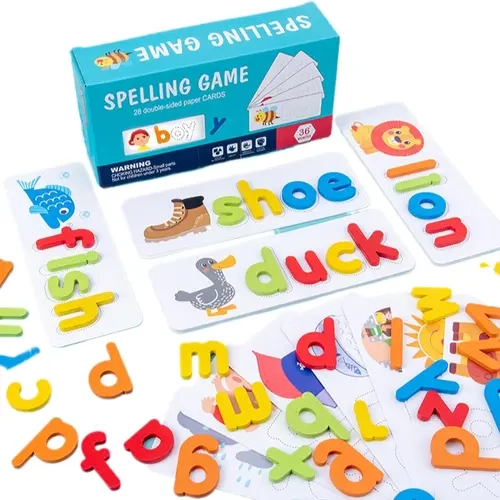 Learning Educational Toys for 2-6 Years Old Boys Girls, See & Spell Matching Letter Game with Alphabet Cards for Kids, Preschool CVC Word Builders Toy, Ideal Birthday Gifts for kids
