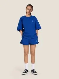 AELFRIC EDEN Cloud 2-Piece Shorts Set, Unisex Soft Stretchy Oversized Tee and Relaxed Streetwear Shorts with Elastic Drawstring, Basic, Fabric, Loose, Pockets, Polyester, Lightweight, Drape, 2 Piece Sets, Two Piece Sets Women, Fit, Woman 2 Piece Set,sohoc