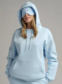 Comfrt | VIP Airplane Mode Travel Hoodie | Hood With Silk Eye Mask For Travel