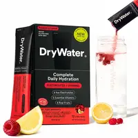 DryWater 12ct Daily Hydration Powder Packets | 1,000mg Potassium | Real Fruit | Nothing Artificial | No Added Sugar | Clean & Tested (24 Stick Packs)