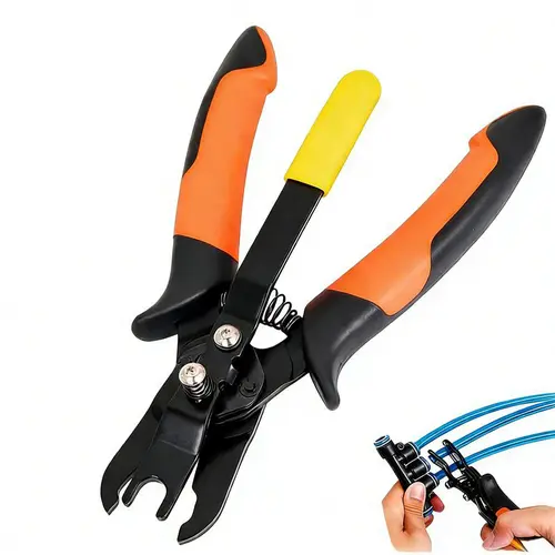 1-Hand Operation Heavy Duty Push-to-Connect Air Hose Connector Remover Pliers - Compact PVC, Carbon Steel, Automotive Pneumatic Quick Disconnect Repair Tools, Father's Day Gift for 3D Printers, Aquaria, Easy To Use,toolupgrade