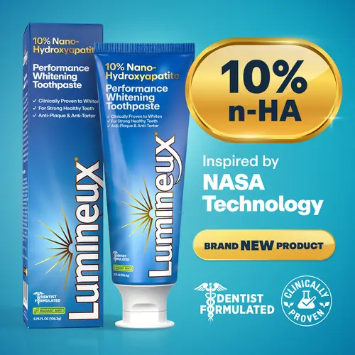 10% Nano Hydroxyapatite Performance Whitening Toothpaste - Fluoride Free & Gentle Whitening - Clinically Supported & NASA-Developed nHA for Strong Enamel & Bright, Smooth Teeth (3.75 oz) Radiant Mint Dentist Formulated