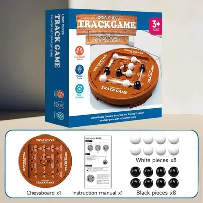 Logic Track Strategy Board Game for Kids & Adults, 2-Player Brain Teaser, Builds Critical Thinking & Problem Solving Skills, STEM Family Game Night Gift for Birthdays & Holidays, Strategy Board Games
