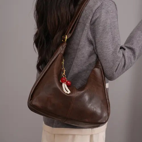 Women's Retro Underarm Bag, New Fashion Soft Leather Crossbody Shoulder Bag, Versatile Commuter Dumpling Bag for Women, Casual crossbody bags