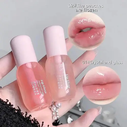 Moisturizing Lip Balm, 2 Counts/set HydratingGlossy Lip Glaze Stick Plumping Lip Oil for Girls &Women, Fall Gift, Christmas Gift, Mother's DayGift, Lip Stain, Skincare,sohochic