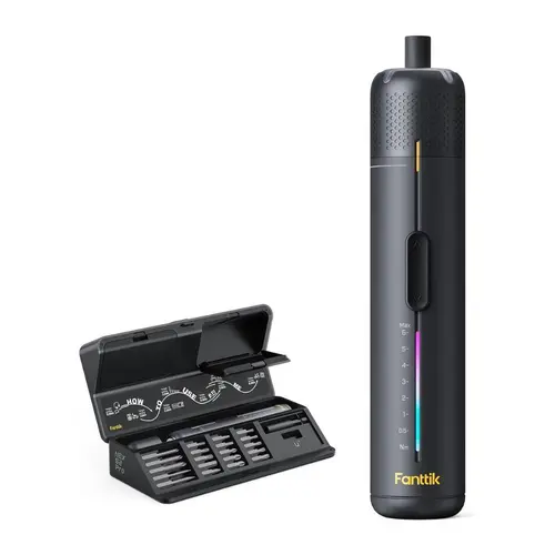 Fanttik S2 Pro Cordless Electric Screwdriver Tool Set, 7 Torque Settings (0.5-6 Nm), 20 Magnetic Bits, 1/4" Hex Head, 90° Angle Adapter, Tools and Gadgets with Batteries, LED Lights & Storage for Home Repairs, Father's Day Gifts,toolupgrade