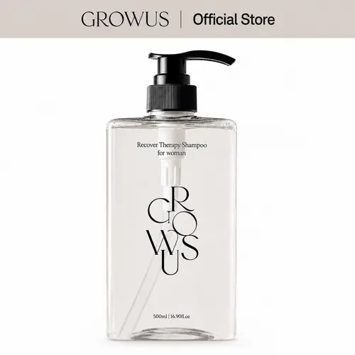 GROWUS Recover Therapy Shampoo for Women with Pomegranate & Plum Extracts Strengthening Anti Hair Loss for Dry Scalp 16.9 Fl Oz 500ml