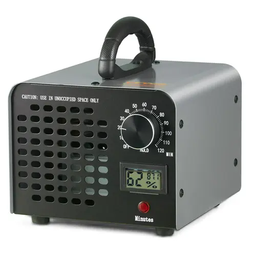 【toolupgrade】VEVOR 12000mg/h Ozone Generator Ionizer Air Purifier, 0-120 Minute Timer, Stainless Steel Plates, 7.75x6.89", 3.53lbs, 300m² Coverage for Home, Car, Office - Pet, Smoke, Mold Odor Removal