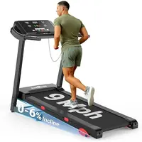 Treadmills for Home, 9Mph Running Treadmill, 0-6% Manual Incline Treadmill, 300 lbs Capacity Treadmill with Manual Incline, 3.0 HP, Heart Rate Monitoring, Wider Running Belt, Low-Noise Motor Walking Pad