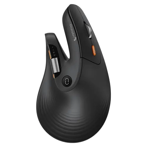 ProtoArc EM11 Pro Contoured Ergonomic Wrist Support Wireless Rechargeable Mouse - 6 Programmable Buttons, Side Scroll, 7200 DPI, Multi-Device Bluetooth, for Medium-Large Hands, Windows/Mac/Android (Includes Batteries), Wireless Rechargeable Mice, Right, E