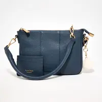 Pom Pom London Leather City Lite Crossbody w/ Shoulder Strap & Wallet