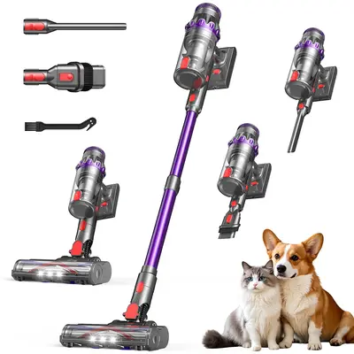 FEPPO Cordless Vacuum Cleaner, 30KPa Stick Vacuum for Home Hardwood Floor Carpet, Anti-Tangle Pet Hair Vacuums with 60Mins Runtime, Lightweight Handheld Vac for Car,back to school,back to school haul,sohochic