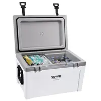 VEVOR Hard Shell Personal Cooler, 8.5-50QT Portable Leak-Resistant Coolbox with 48-Hour Ice Retention, Insulated Chest, Heavy-Duty Handle, Lightweight for Outdoor Trips, Keeps Cold for Food & Beverage#SohoChic