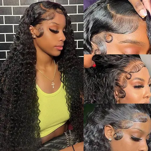 [30 in $81.9] Imani Thick Soft 30 Inch 13x4 Deep Wave HD Lace Frontal Human Hair Wigs, 180% Density Pre-Plucked with Baby Hair, Lace Closure Wigs for Black Women #Summervibes,sohochic