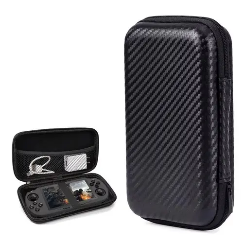 WUDS Durable Hard EVA Plastic Carrying Case - Protective Cover, Organiser for Retro Handheld Game Consoles SF3000/SF3000HD/R36S, 90g Sturdy Light Shell, Black Portable Storage Box (R36S-Fit),sohochic