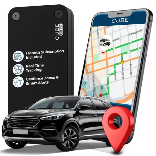 Cube Pro GPS Tracker for Vehicles, Cars, Fleets, Trucks, Boats, Trailers - Built-in 1-Year Battery, IP67 Waterproof, Real-Time Tracking, Hidden Magnetic, iOS & Android Compatible, Mini Invisible, USB Cable Included