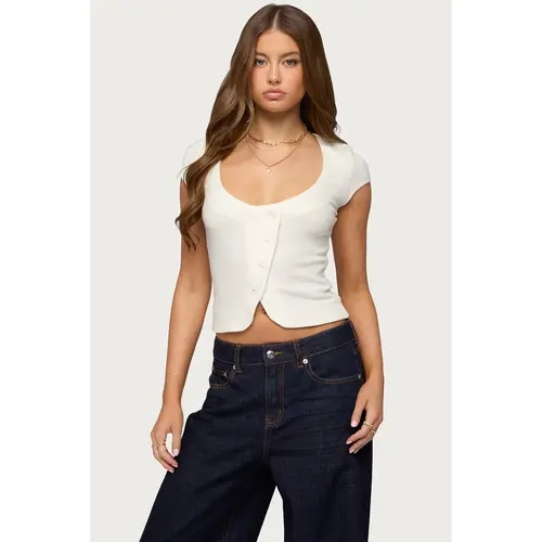 Blaunca Asymmetric Knit Top