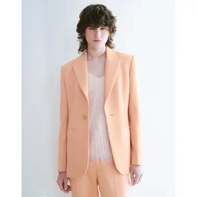 URBAN REVIVO Women's Chic Single-Button Notched Lapel Longsleeve Suit Blazer Jacket - 2026 Spring, Premium Fabric, Basic Regular Fit, Thin Straight, 2-Scenario Use (Elegant/Casual), All Seasons, UWG140021