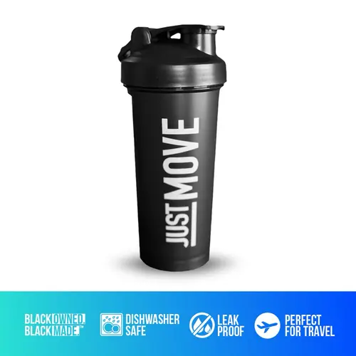 Just Move 20oz Leakproof BPA-Free Plastic Shaker Bottle - Portable Dishwasher-Safe Drinkware, Easy-to-Clean for On-the-Go Protein Shakes & Smoothies