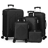 Ubesgoo 5-Piece Modern Lightweight Sturdy ABS Hard Shell Luggage Set - TSA Lock, Molded Corners, 4 Silent Spinner Rollers, Mesh Zip for Gear, Carry-On & Check-In Hardside Trolley, Lightweight Travel Luggage