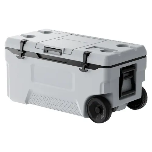 Portable Rolling Cooler - 74QT Large Size, 120-Can Hold, Transport Wheels, Cup Holder, Long-Lasting Insulation for Hiking/Camping, Outdoor Events, Lake Days#SohoChic