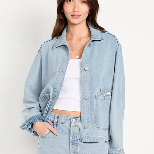 Old Navy Women's Cropped Denim Chore Jacket