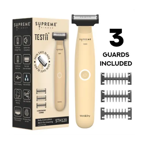 Supreme Trimmer TESTii nonick Body,  Groin & Bikini Trimmers WaterProof beard shaver kit