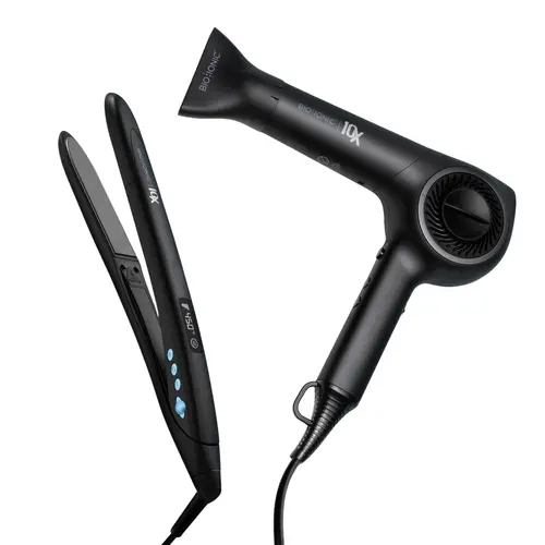 BIO IONIC OFFICIAL: 10X Collection Bundle - 10X Styling Iron + 10X UltraLight Speed Dryer