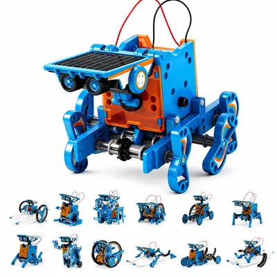 13-in-1 Solar Robot Kit for Kids, STEM Educational Building Toy, DIY Science Robot Set, Solar Powered Engineering Kit Gift for Boys Girls