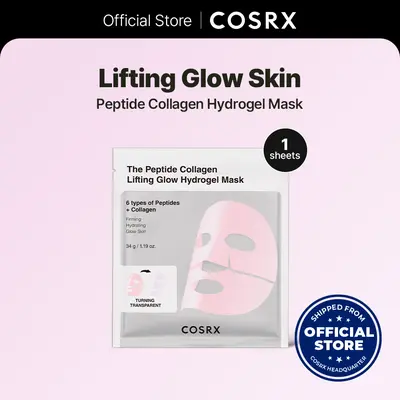 [COSRX Official] Peptide Collagen Lifting Glow Hydrogel Face Mask - Firming Beauty Products, Face Care Products for Skin Transformation, Smooth Skin Routine (1 Mask)