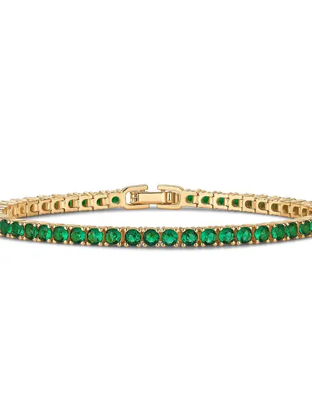 PAVOI 14K Gold Plated Colorful Tennis Bracelets for Women - Trendy Tennis Bracelet with Colored Cubic Zirconia - Hypoallergenic Jewelry Gifts
