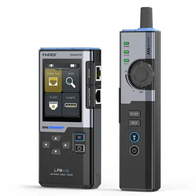 FNIRSI LPM-10A Smart Multifunction Cable Tracker & Voltage Tester, 2.4 Inch Color Screen, Cable Tracing Length, RJ45 Crimp Check Supports Solid Links, PoE NCV Detection, Port Flashing, Type-C Fast Charge, 1500mAh Battery, 10h Continuous Run/Work Time, Cir