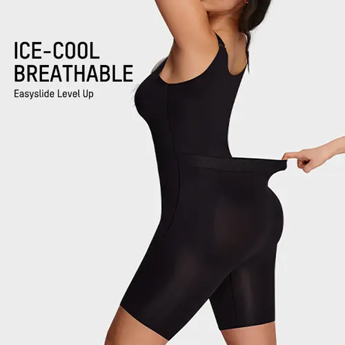 SHECURVE CoolHive Easyslide Bathroom Friendly Shapewear for Women Cooling Breathable Body Shaper Faja Tummy Control Butt Lifter Back Pull Down Design for New Mums Postpartum & Summer Outfits