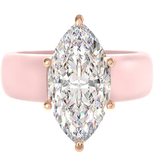 RINFIT Women's Lightweight Synthetic Zirconia Ring - 14×7 mm Marquise Cut CZ, Patent-Pending Design, GlowStone Collection, Everyday Wear Costume Jewelry for Women